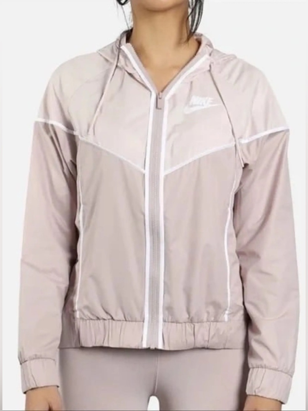 Women’s Nike Rose Pastel Windbreaker  Windrunner Unlined Full-Zip UV Jacket S